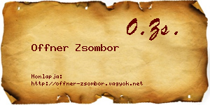Offner Zsombor névjegykártya